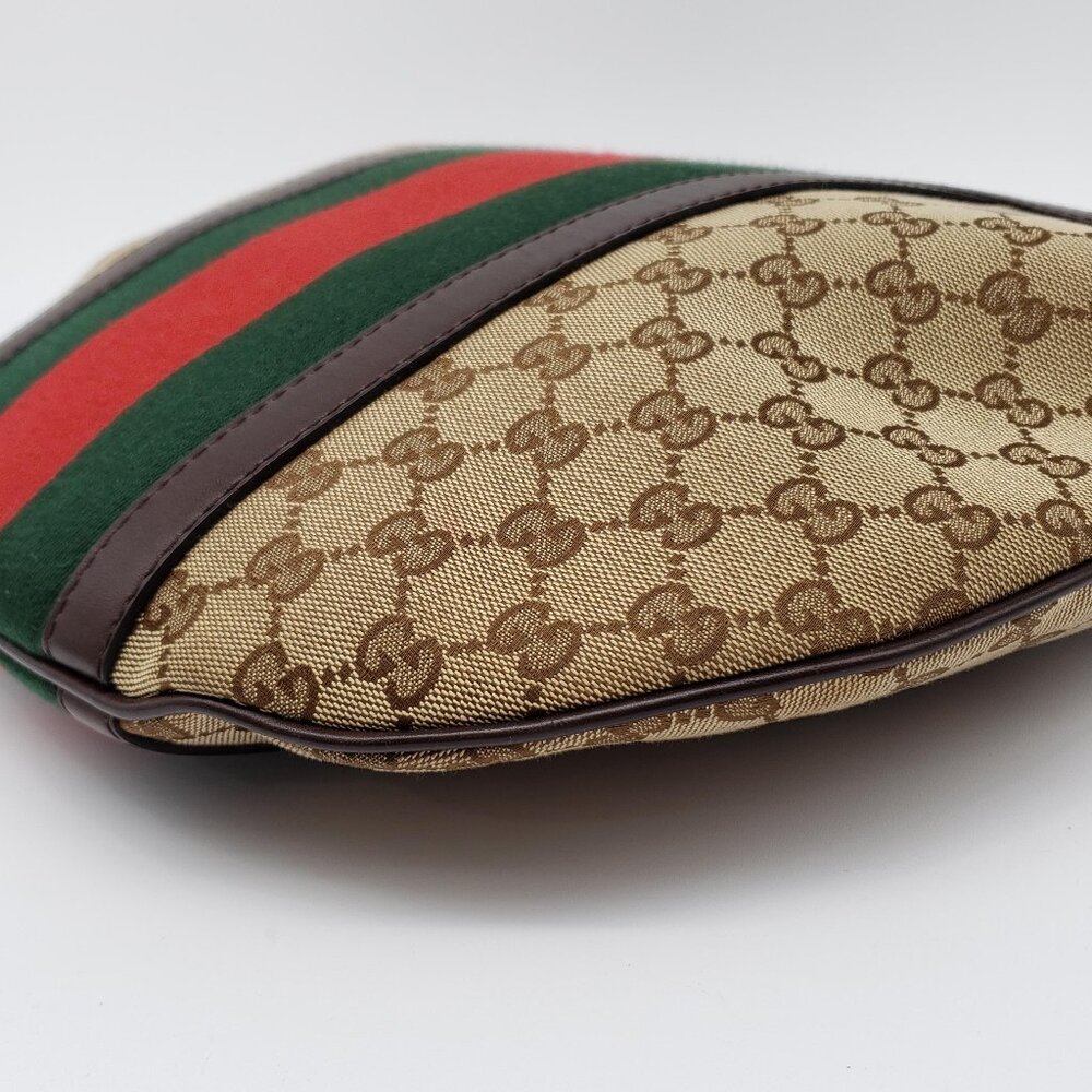 Authentic Gucci Ophidia GG Supreme Crossbody/Web Stripe Canvas Shoulder Bag - Picture 12 of 16